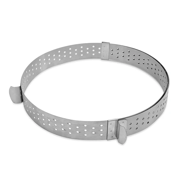 Cercle à tarte extensible perforé en inox Scrapcooking