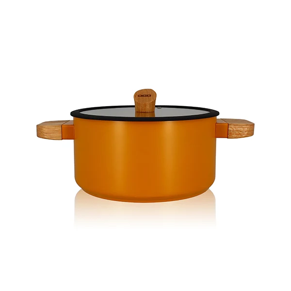 Faitout Ector induction aluminium revêtu 24 cm jaune Ogo