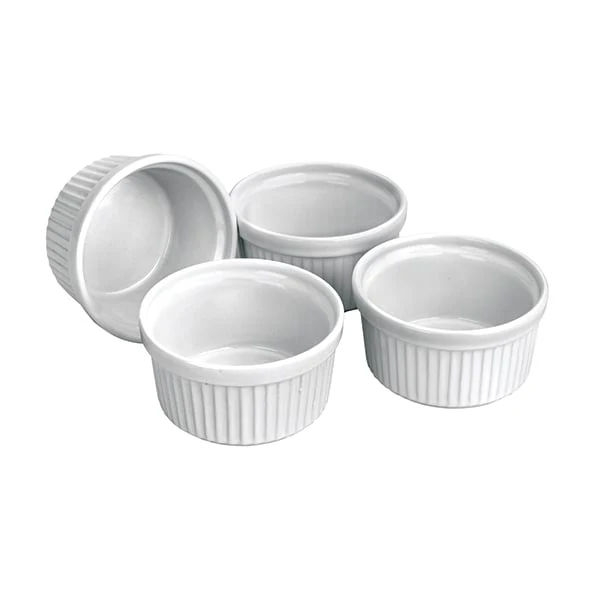 Set de 4 ramequins en céramique 9 cm Ibili