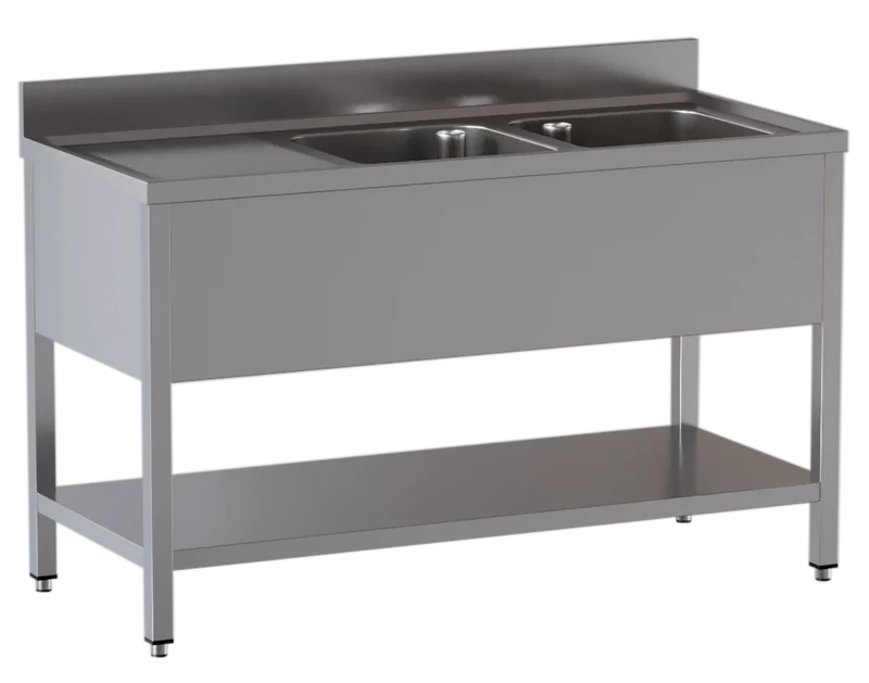 Table de lavage ECO 15x7 avec 2 bacs à droite