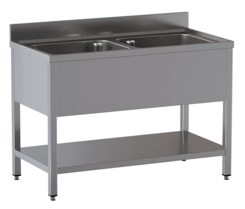Table de plonge ECO 12x7 avec 2 cuves