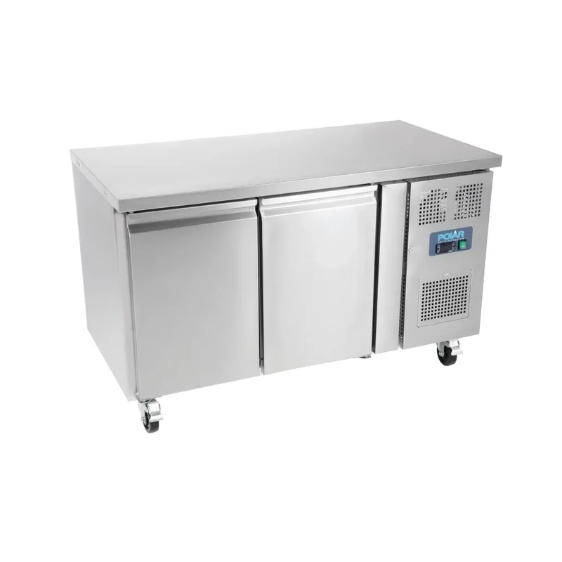 Table réfrigérée Polar Série U 2 portes 282 litres sur roulettes