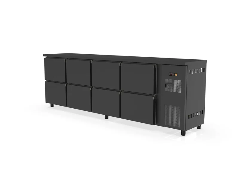 Table réfrigérée de bar Coreco PROFI 0/8 avec 8 tiroirs