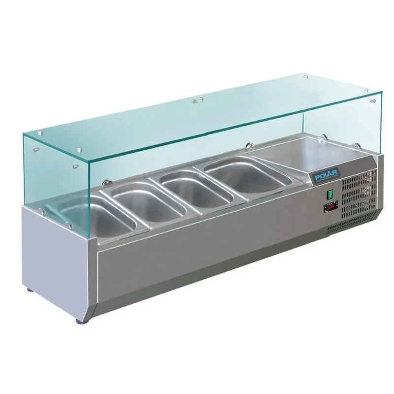 Polar Série G Vitrine réfrigérée à poser pour 3 x GN1/3 + 1 x GN1/2