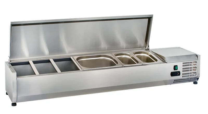 Vitrine réfrigérée de comptoir ECO 7 x GN 1/4 en inox