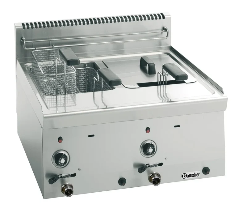 Bartscher friteuse à gaz 600 Imbiss 2 x 8L - appareil de table