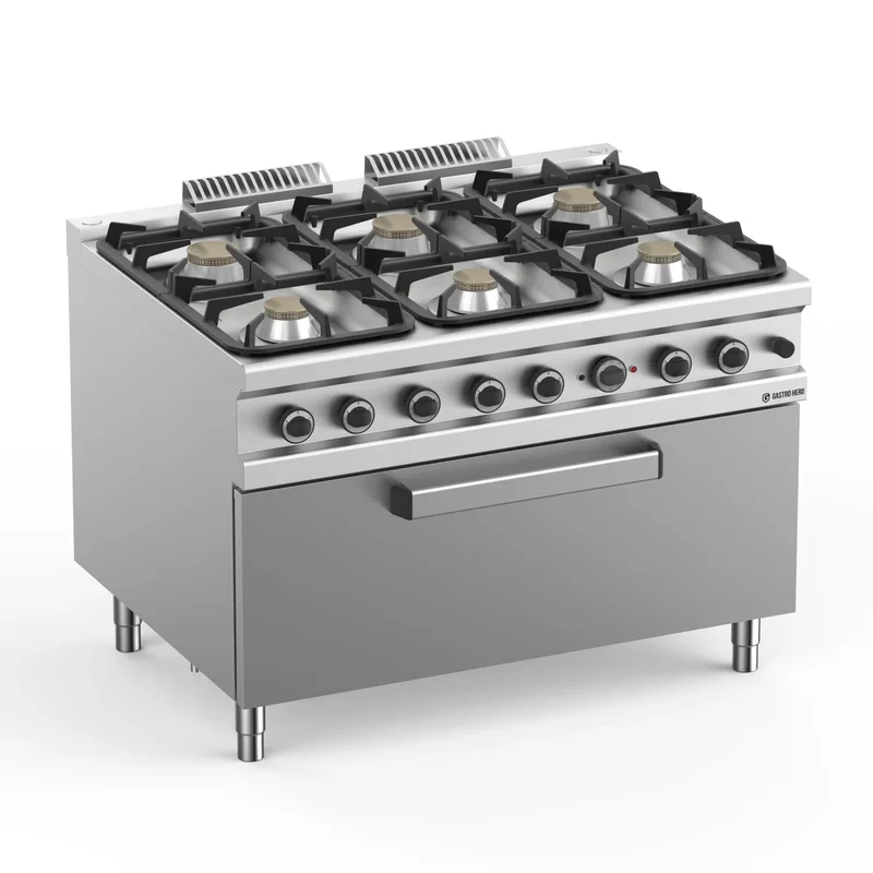 Cuisinière à gaz Série 900 - 120/90 avec grand four à gaz grill - 6 feux - 64 kW