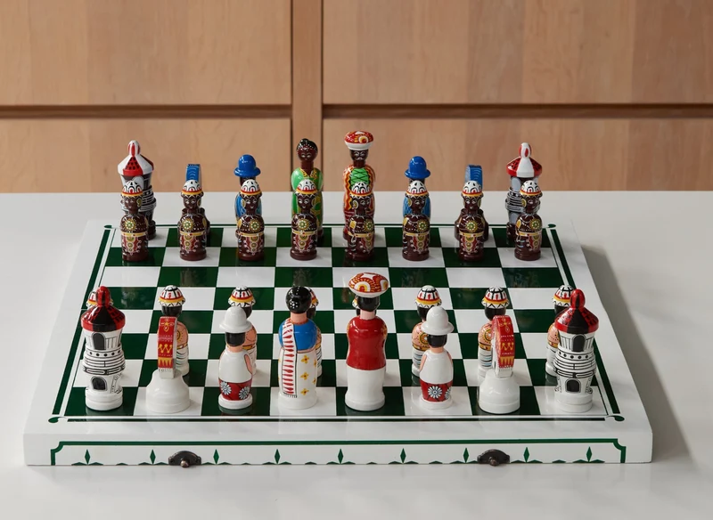 Jeu d'échecs fait à la main