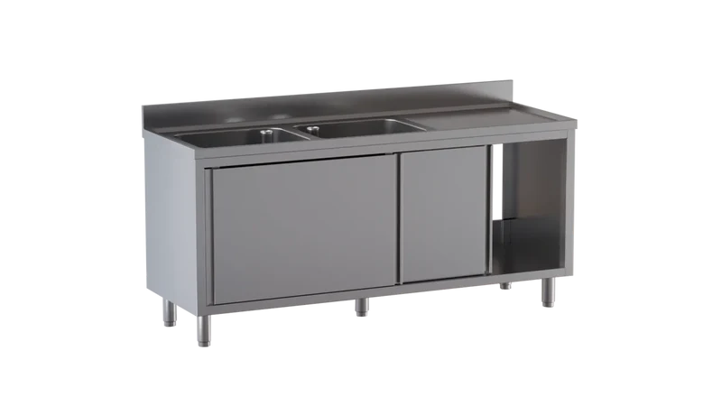 Armoire plonge ECO 14x6 avec 2 bacs à gauche