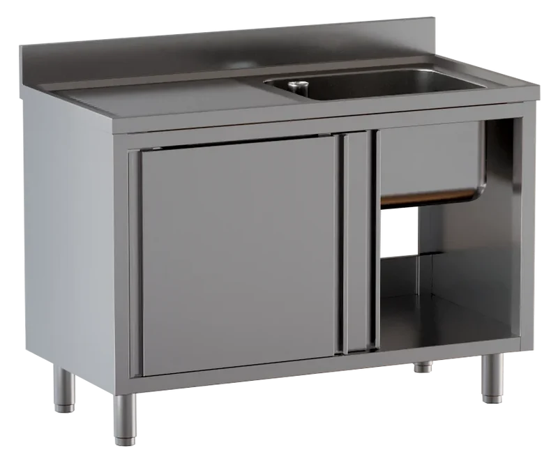 Armoire plonge ECO 12x6 avec 1 bac à droite