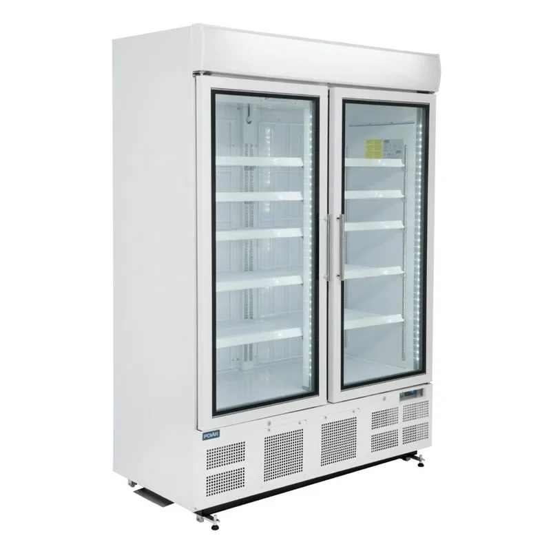Armoire de congélation Polar Série G 920 Litres avec porte vitrée, blanc