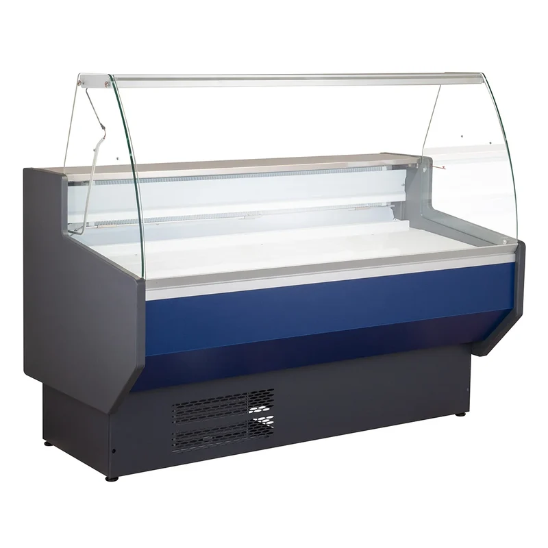 Comptoir réfrigéré PROFI 100 - vitrage frontal arrondi, 1050 mm, avec éclairage LED