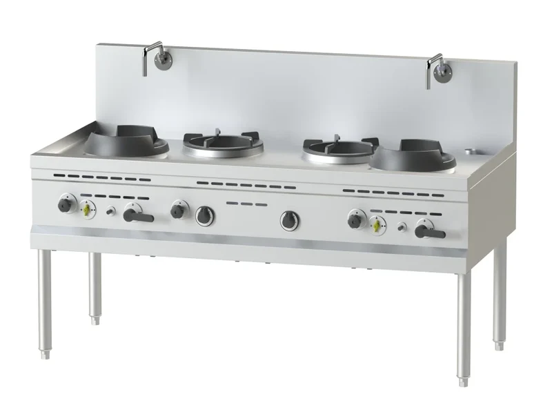 Cuisinière wok à gaz Nayati NGK S 80-90 W2S2 – 4 brûleurs