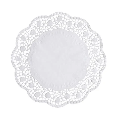 Papstar 100 dentelles à gâteau rondes Ø 28 cm blanches