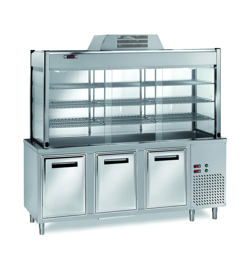 Vitrine réfrigérée en libre-service PROFI 1500x700x2000 - 4x GN 1/1