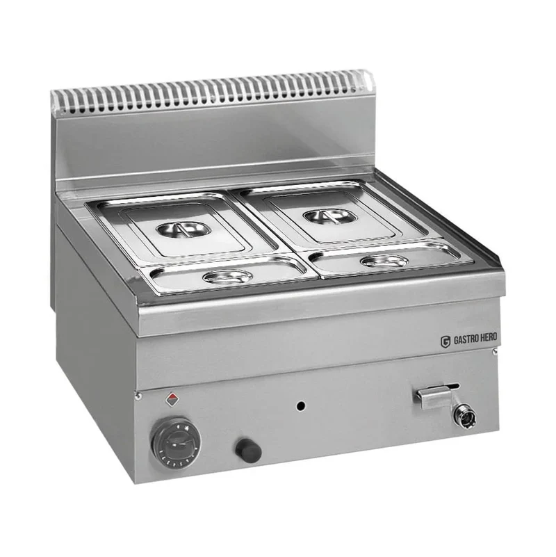 Bain-marie à gaz Série 600 - 60/60 - GN 1/1+1/4+1/4 - Appareil de table - 5 kW
