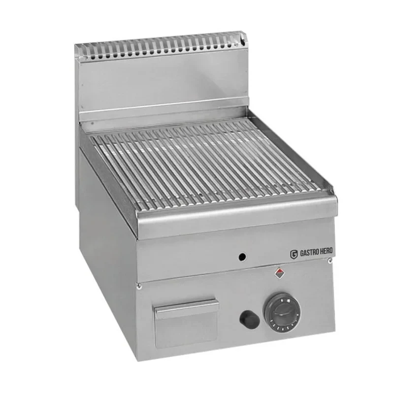 Plaque à snacker à gaz Série 600 - 40/60 - rainurée - appareil de table - 5,1 kW