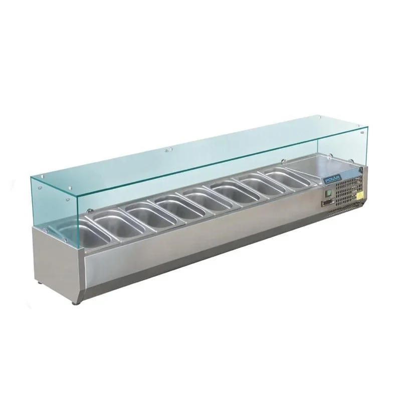 Polar Série G Vitrine réfrigérée à poser pour 8 x GN1/3