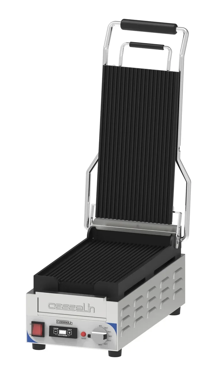 Grill à contact / grill à panini compact Premium rainuré - Rainuré avec minuteur