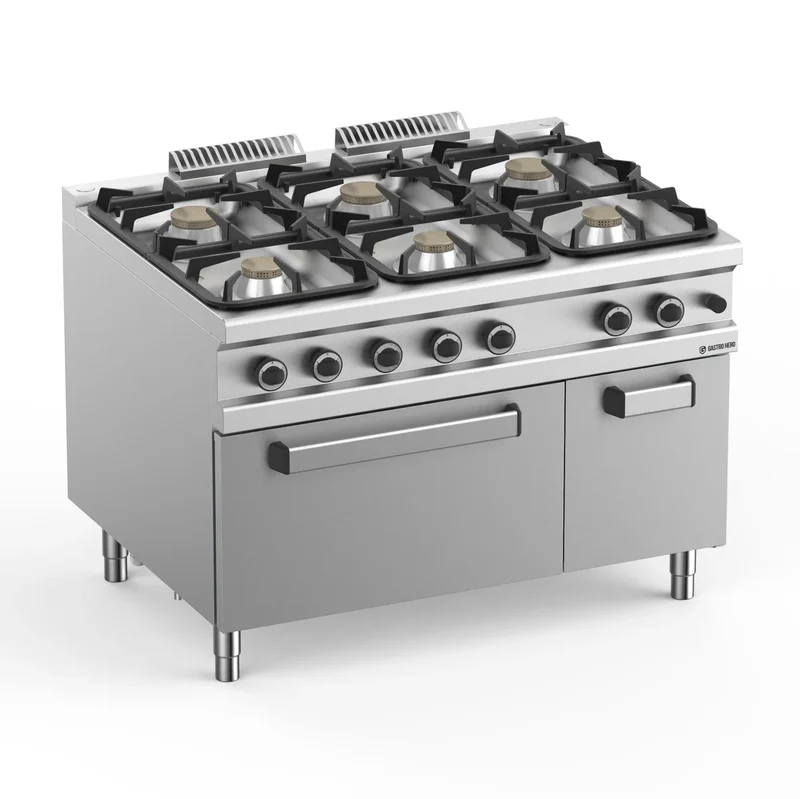 Cuisinière à gaz Série 900 - 120/90 avec four électrique - 6 feux - 39 kW