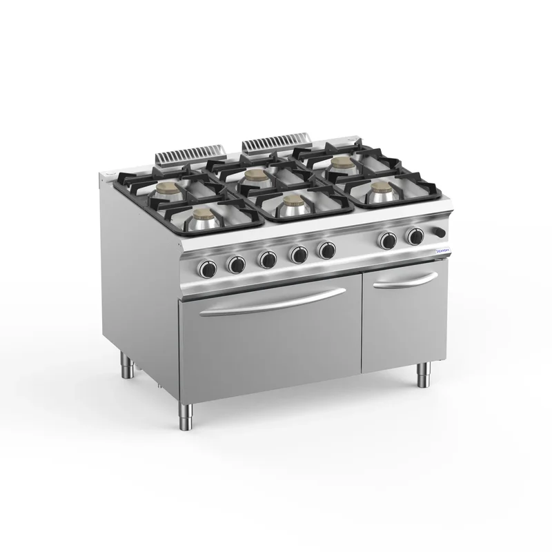 Cuisinière à gaz Dexion Lux 980 - 120/90 avec four à gaz - 6 feux - 61 kW