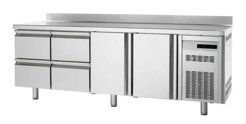Table réfrigérée boulangerie Premium 2/4 avec dosseret