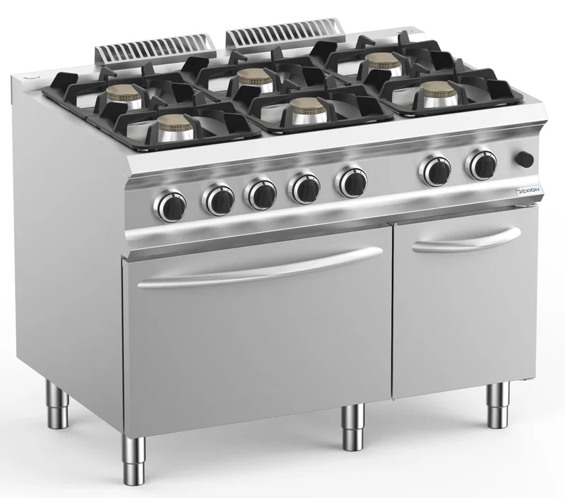 Cuisinière à gaz Dexion Lux 700 - 110/73 avec four à gaz - 6 feux - 39 kW
