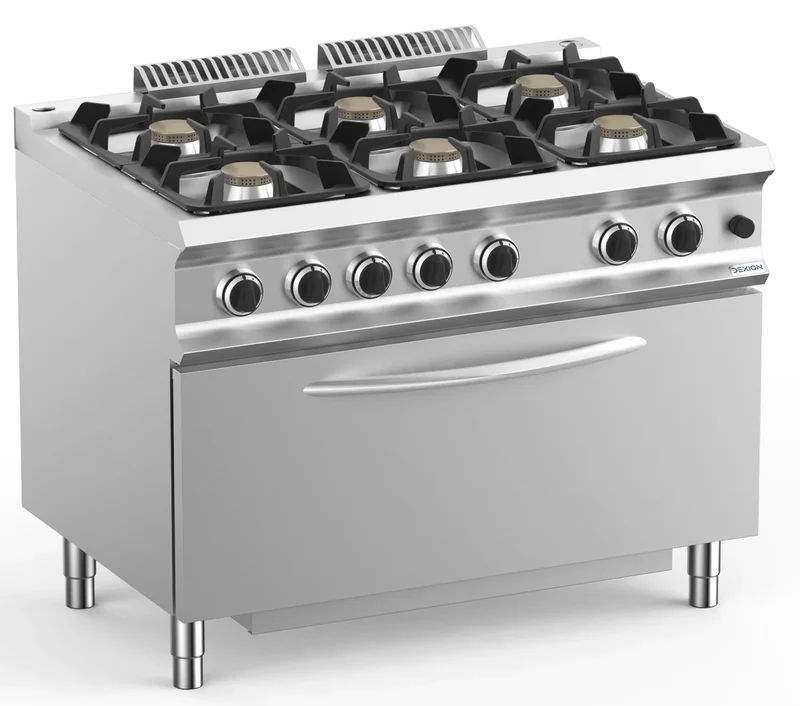 Cuisinière à gaz Dexion Lux 700 - 110/73 avec four à gaz - 6 feux - 41 kW