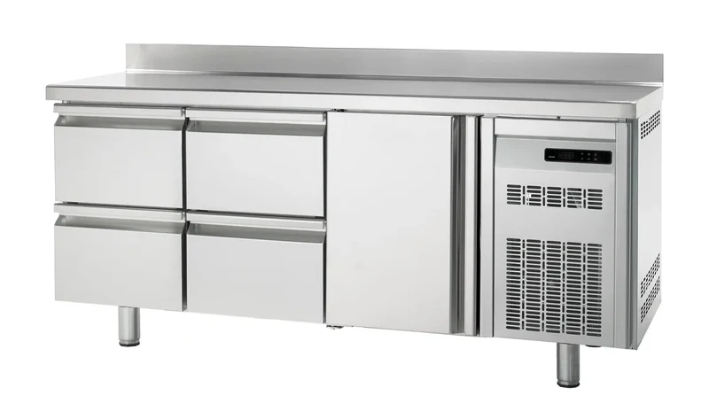 Table réfrigérée boulangerie Premium 1/4 avec dosseret