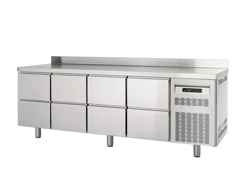 Table réfrigérée PROFI 0/8 avec dosseret Superior - GN 1/1