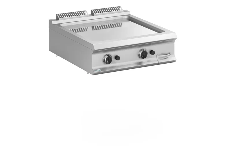 Plaque à snacker à gaz Dexion Lux 980 - 80/90 - lisse, chromée - appareil de table - 18,4 kW