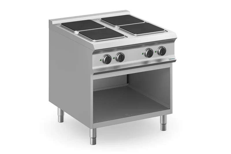 Cuisinière électrique Dexion Lux 980 - 80/90 - 4 plaques carrées - 13 kW