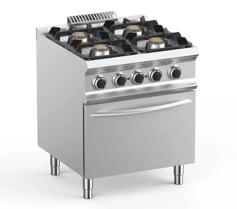 Cuisinière à gaz Dexion Lux 700 - 70/73 avec four électrique - 4 feux - 22 kW