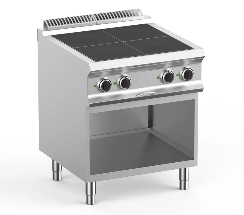 Cuisinière électrique Dexion Lux 700 - 70/73 - 4 plaques carrées encastrées - 10 kW