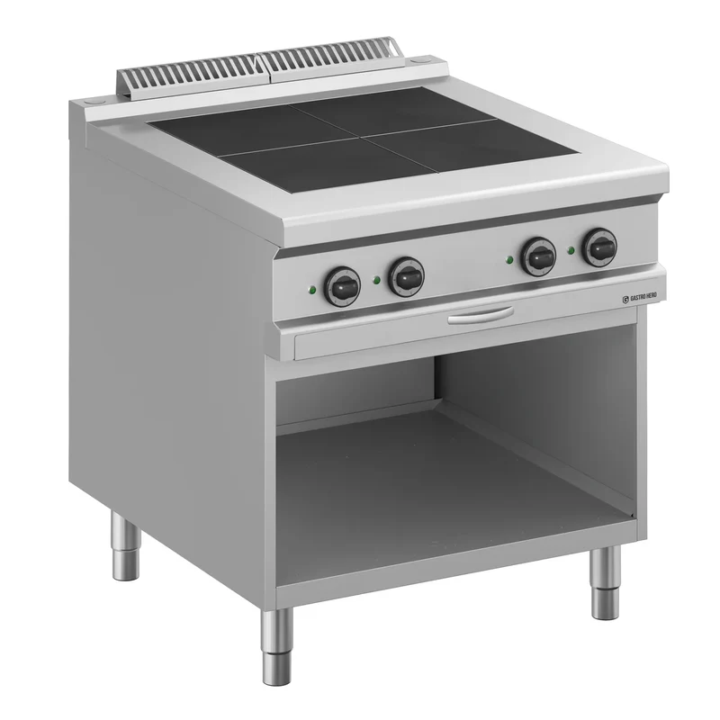 Cuisinière électrique Série 98 - 80/90 - 4 plaques carrées encastrées - 10 kW