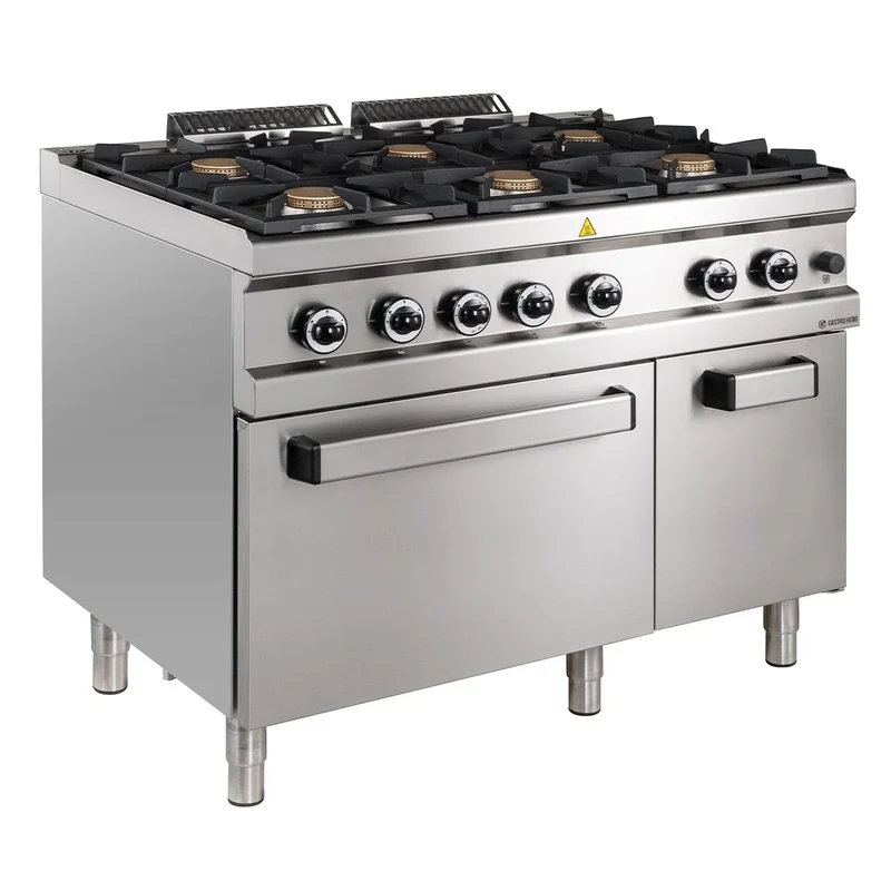 Cuisinière à gaz Série 700 - 110/70 avec four à gaz - 6 feux - 48 kW