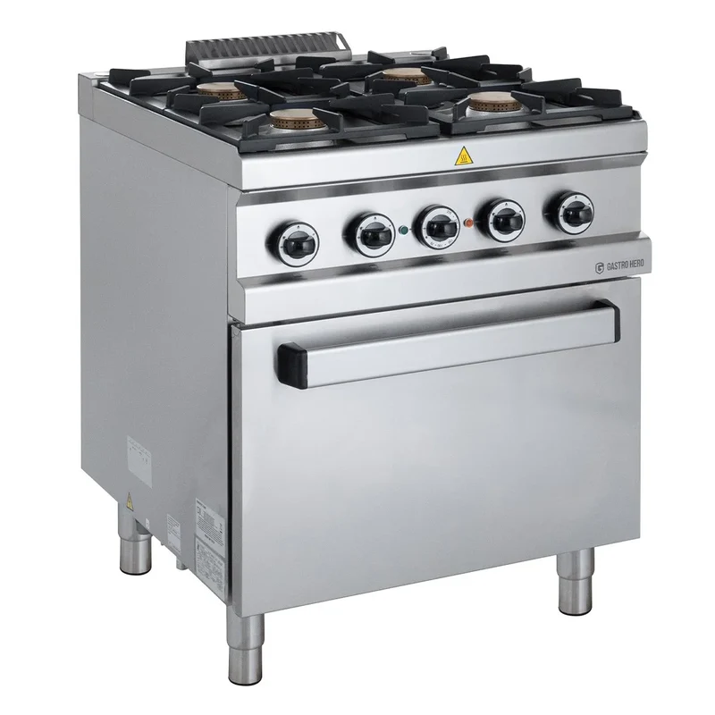 Cuisinière à gaz Série 700 - 70/70 avec four électrique, chaleur tournante - 4 feux - 30,6 kW