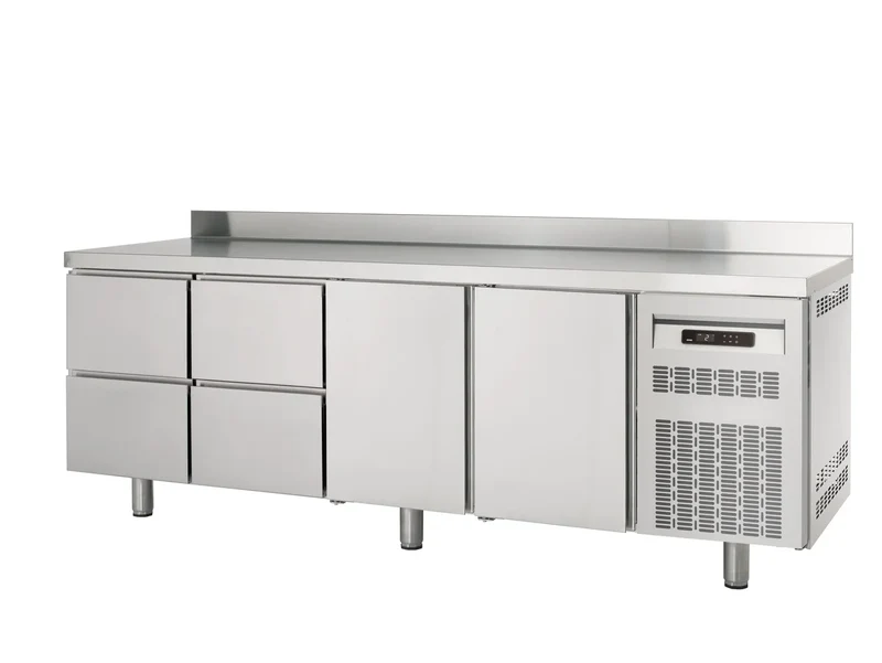 Table réfrigérée Profi 2/4 Superior avec dosseret - GN 1/1
