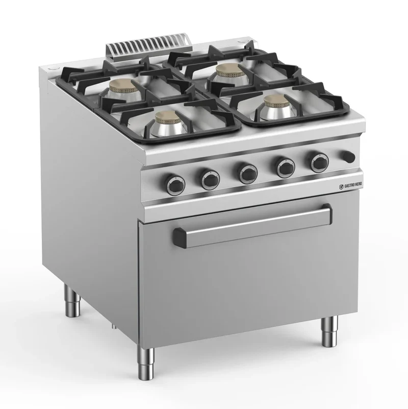 Cuisinière à gaz Série 900 - 80/90 avec four à gaz - 4 feux - 43 kW