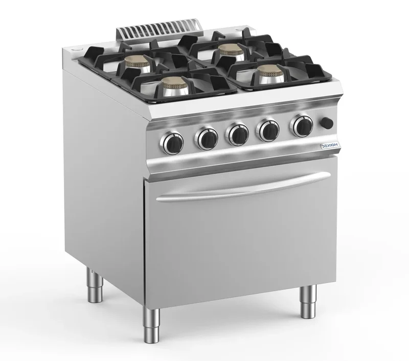 Cuisinière à gaz Dexion Lux 700 - 70/73 avec four à gaz - 4 feux - 34 kW