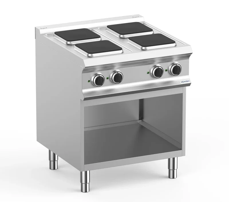 Cuisinière électrique Dexion Lux 700 - 70/73 - 4 plaques carrées - 10,4 kW