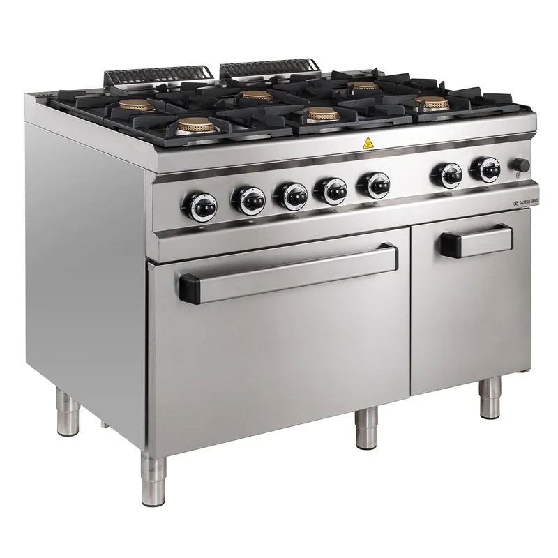 Cuisinière à gaz Série 700 - 110/70 avec four électrique - 6 feux - 42 kW