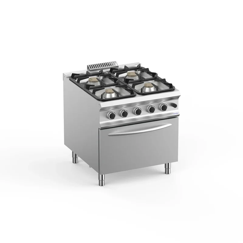 Cuisinière à gaz Dexion Lux 980 - 80/90 avec four à gaz - 4 feux - 47 kW