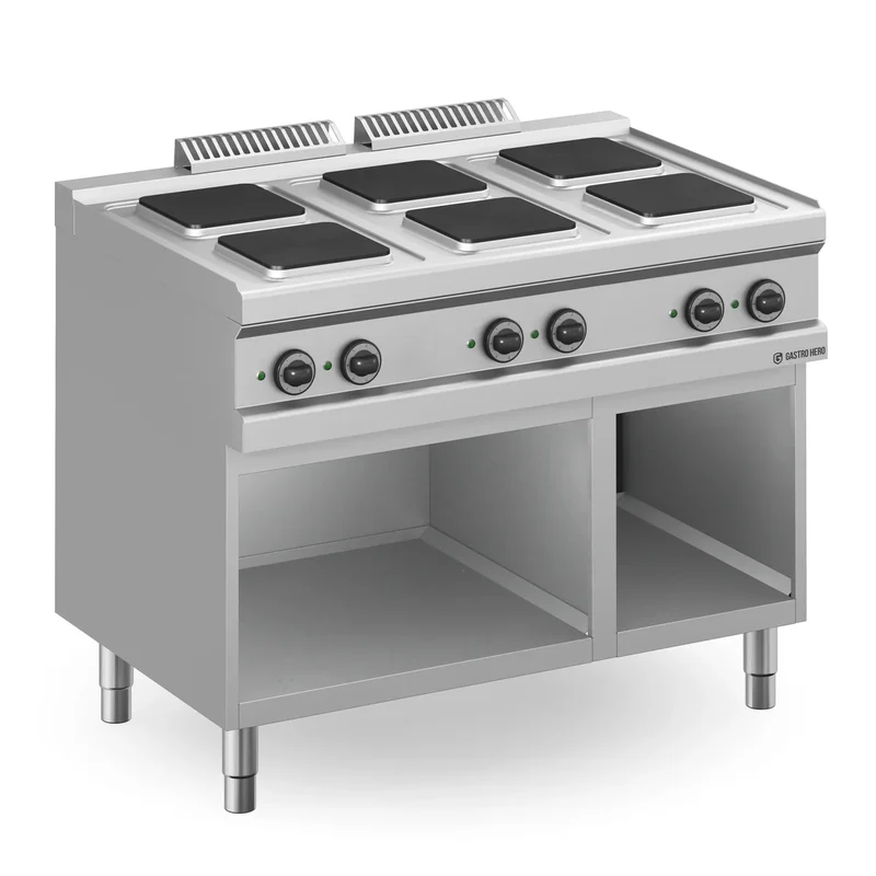 Cuisinière électrique Série 77 - 110/70 - 6 plaques carrées - 15,6 kW