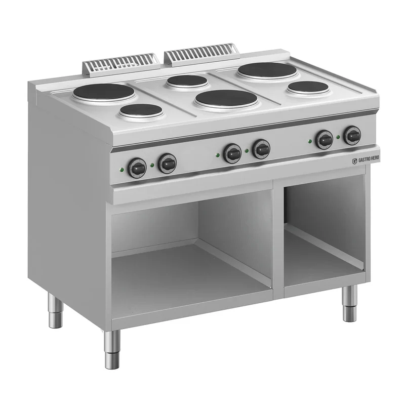 Cuisinière électrique Série 77 - 110/70 - 6 plaques rondes - 12,3 kW