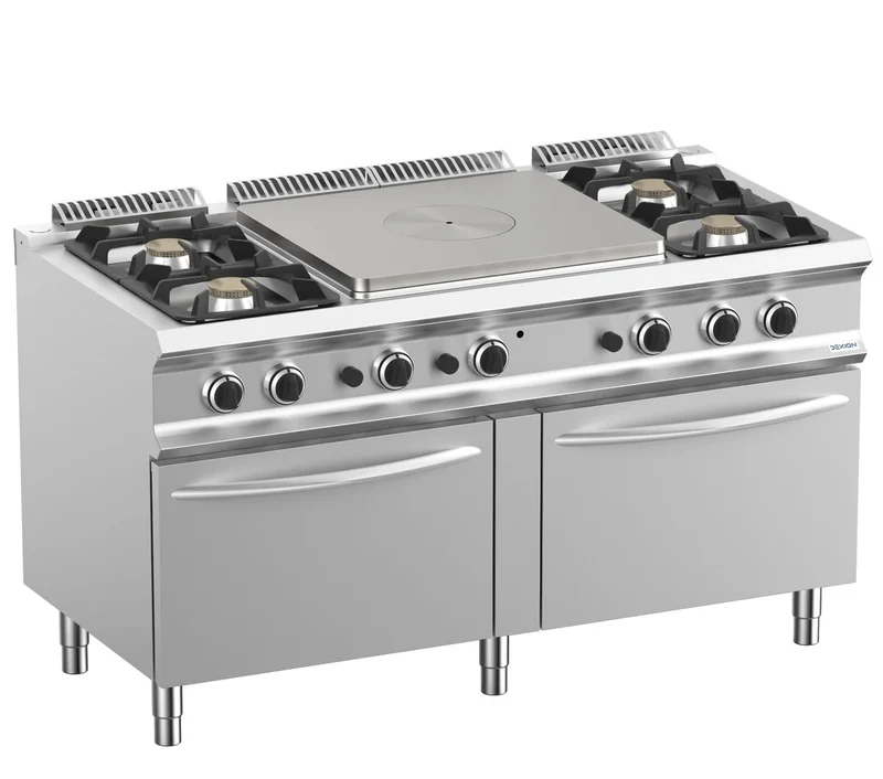 Plaque de cuisson à gaz Dexion Lux 700 - 150/73 avec four à gaz - 50 kW