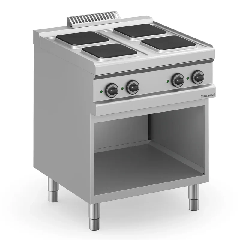Cuisinière électrique Série 700 - 70/70 - 4 plaques carrées - 10,4 kW