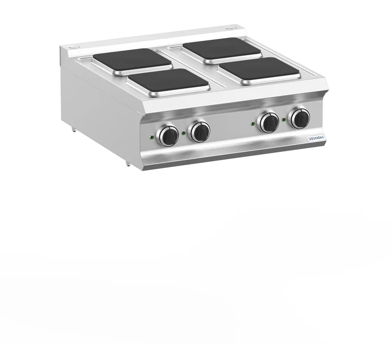 Cuisinière électrique Dexion Lux 700 - 70/73 - appareil de table - 4 plaques carrées - 10,4 kW