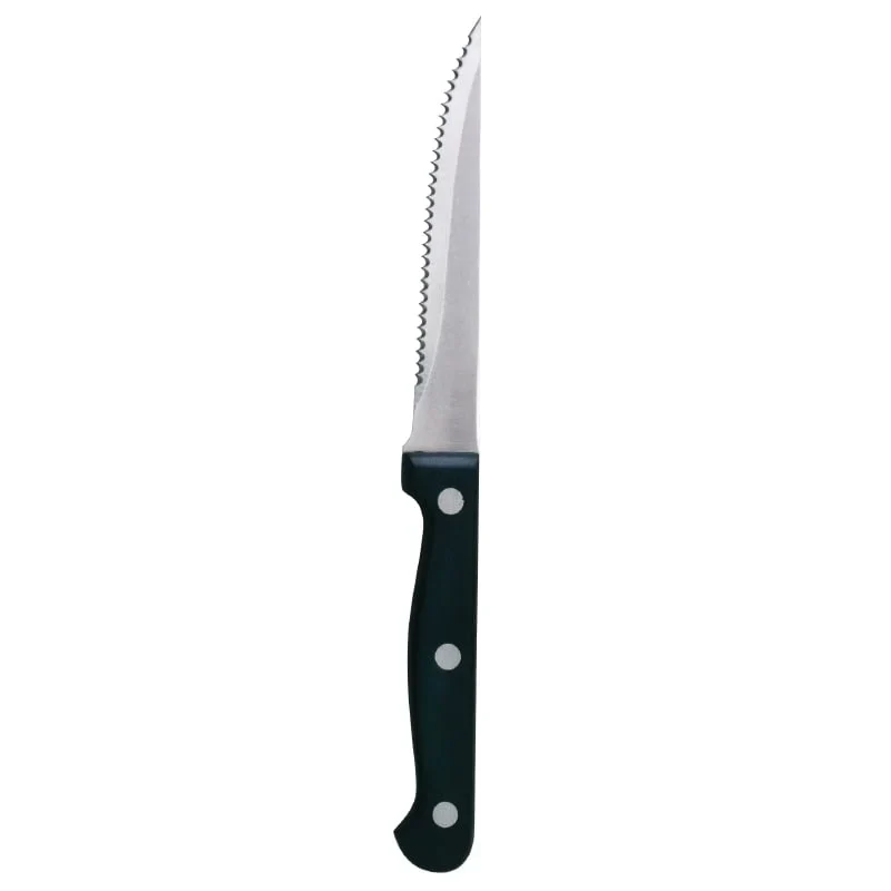 Couteaux à steak Olympia manche noir 215 mm - 12 pcs
