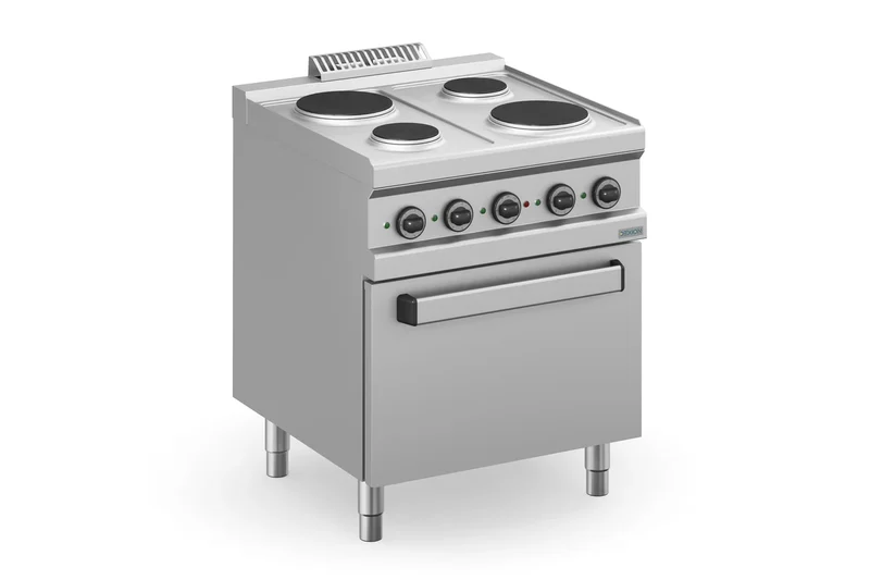 Cuisinière électrique Série 700 - 70/70 avec four électrique - 4 plaques rondes - 13,5 kW